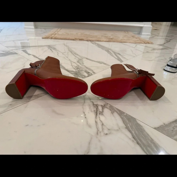 Christian Louboutin Ziptotal 85  Ankle Boots Cuoio - Picture 5 of 8